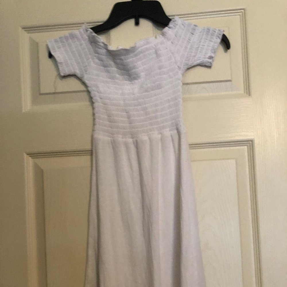 White off the Shoulder White Dress